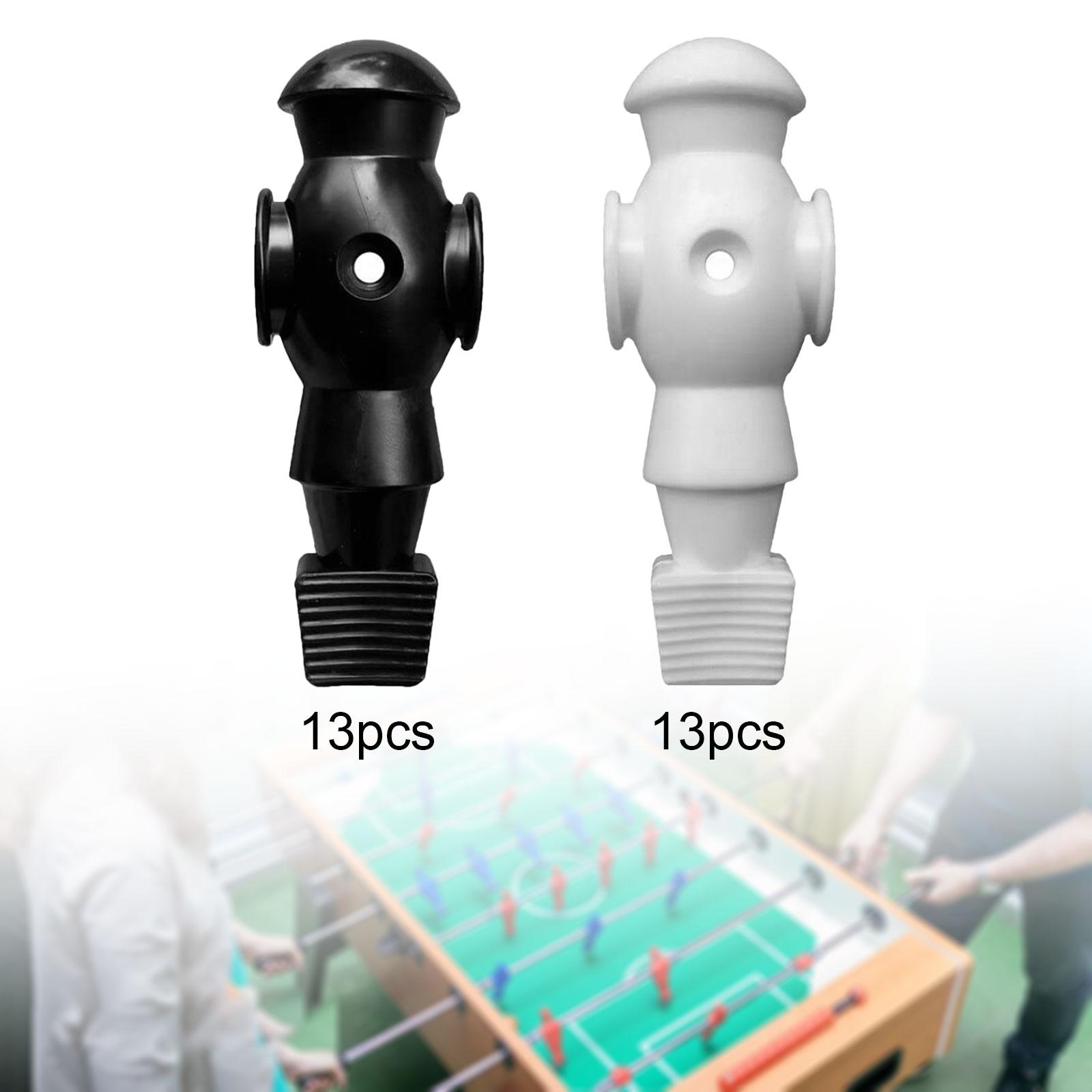 DimyFew 26Pcs Table Soccer Men Player Foosball Soccer Table Football Men Football Player Black White