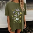 thumbnail image 4 of Drses Wildflowers Shirt for Women Oversized Floral Loose T Shirts Graphic Tees Flower Plant Shirts Womens Tops, 4 of 7