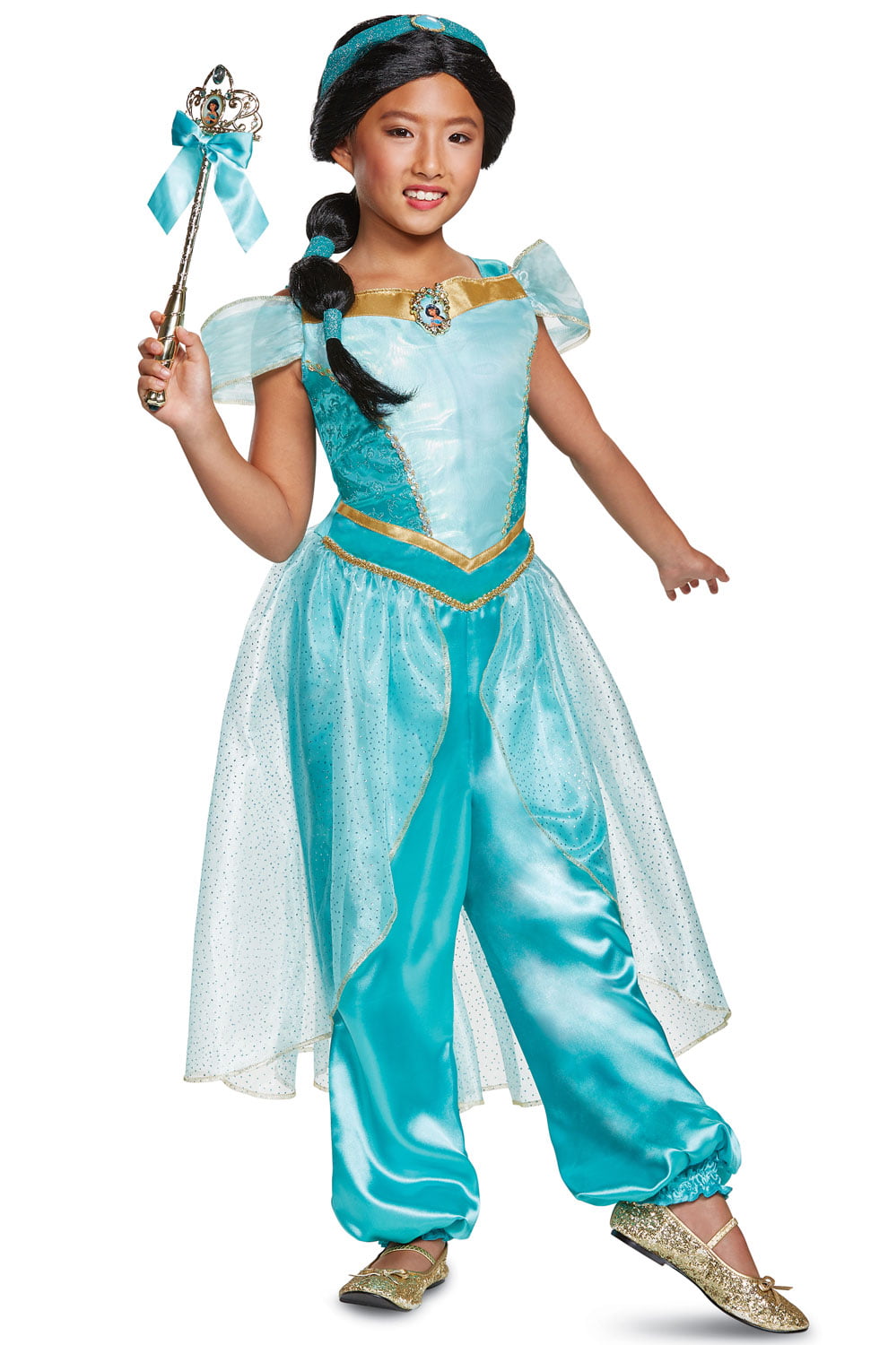 Emmababy Aladdin Jasmine Princess Cosplay Women Girl Garment Fancy Dress Up Party Costume, Women's, Size: Small, Blue