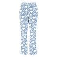 thumbnail image 6 of FRSASU Women's Valentine Pants Flannel Fuzzy Elastic Waist Wide Leg Love Heart Print Casual Pants Light Blue, 6 of 6