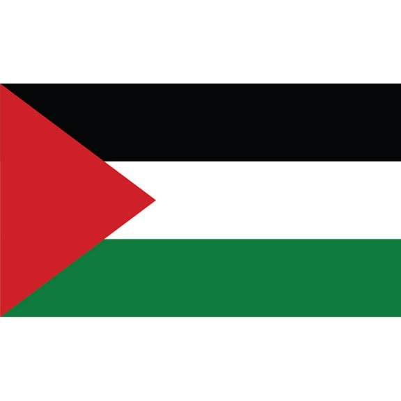 2-Pack Palestine Flag Decal Sticker | 5-Inches By 3-Inches | Laminated Vinyl Decal | PDS505