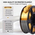 thumbnail image 2 of Epelay PLA Plus 3D Printer Filament, 1.75mm, 3 x 1kg Spools, Black, Silk Gold & Silk Silver, Compatible with Most FDM Printers, 2 of 9