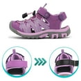 thumbnail image 4 of DREAM PAIRS Kids Girls Boys Soft Sole Crib Sandals Toddler Beach Sneakers Shoes 181108K PURPLE/LIGHT/PURPLE Size 2, 4 of 5