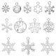 thumbnail image 2 of 60 piezas de dijes de copo de nieve, pequeños dijes de copo de nieve, regalos navideños, suministros para hacer joyas, 2 of 8