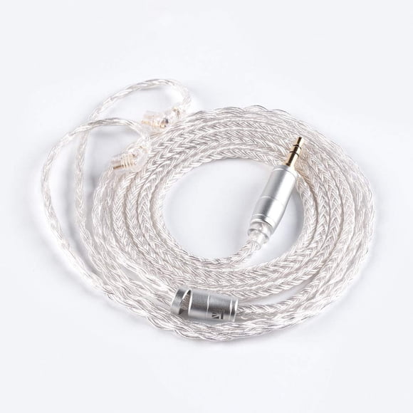 HIFIHEAR Replacement Cable,16 Core Silver Plated Detachable Earphone Cable,Stereo Headphone Cable C PIN Audio Contact