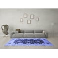 thumbnail image 3 of Ahgly Company Indoor Square Oriental Blue Industrial Area Rugs, 4' Square, 3 of 4