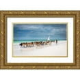 thumbnail image 1 of C. Sink, Jeffrey 32x21 Gold Ornate Wood Framed with Double Matting Museum Art Print Titled - Masai cattle on Zanzibar beach, 1 of 4