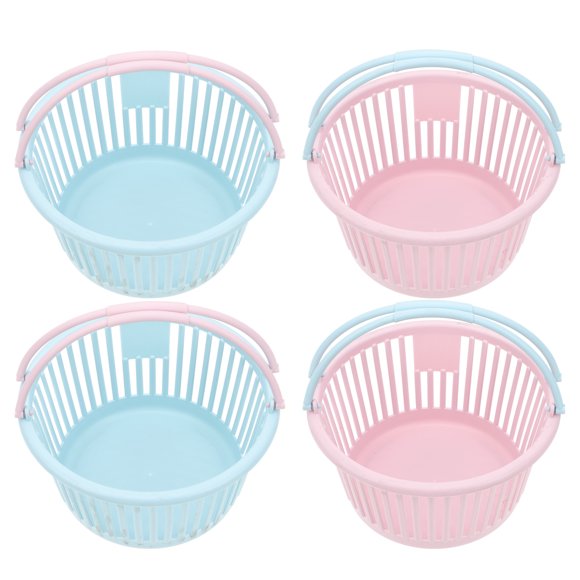 Phenofice 4Set Berry Gathering Basket Pink PP for RV Home and General Users