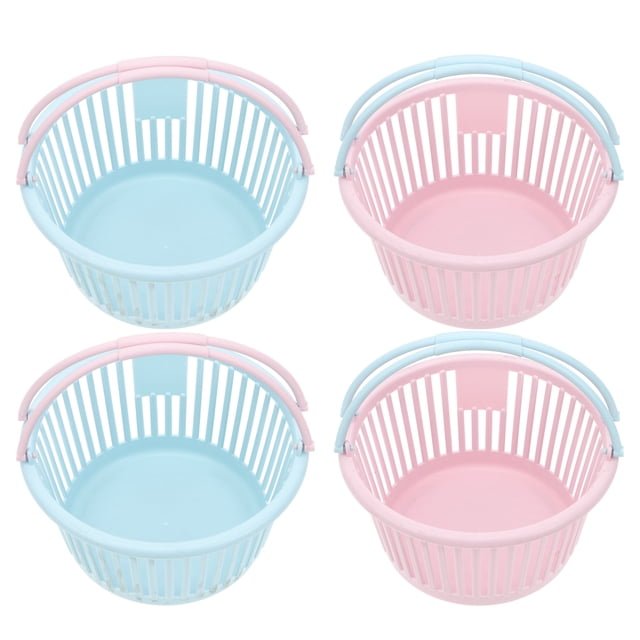 Phenofice 4Set Berry Gathering Basket Pink PP for RV Home and General Users