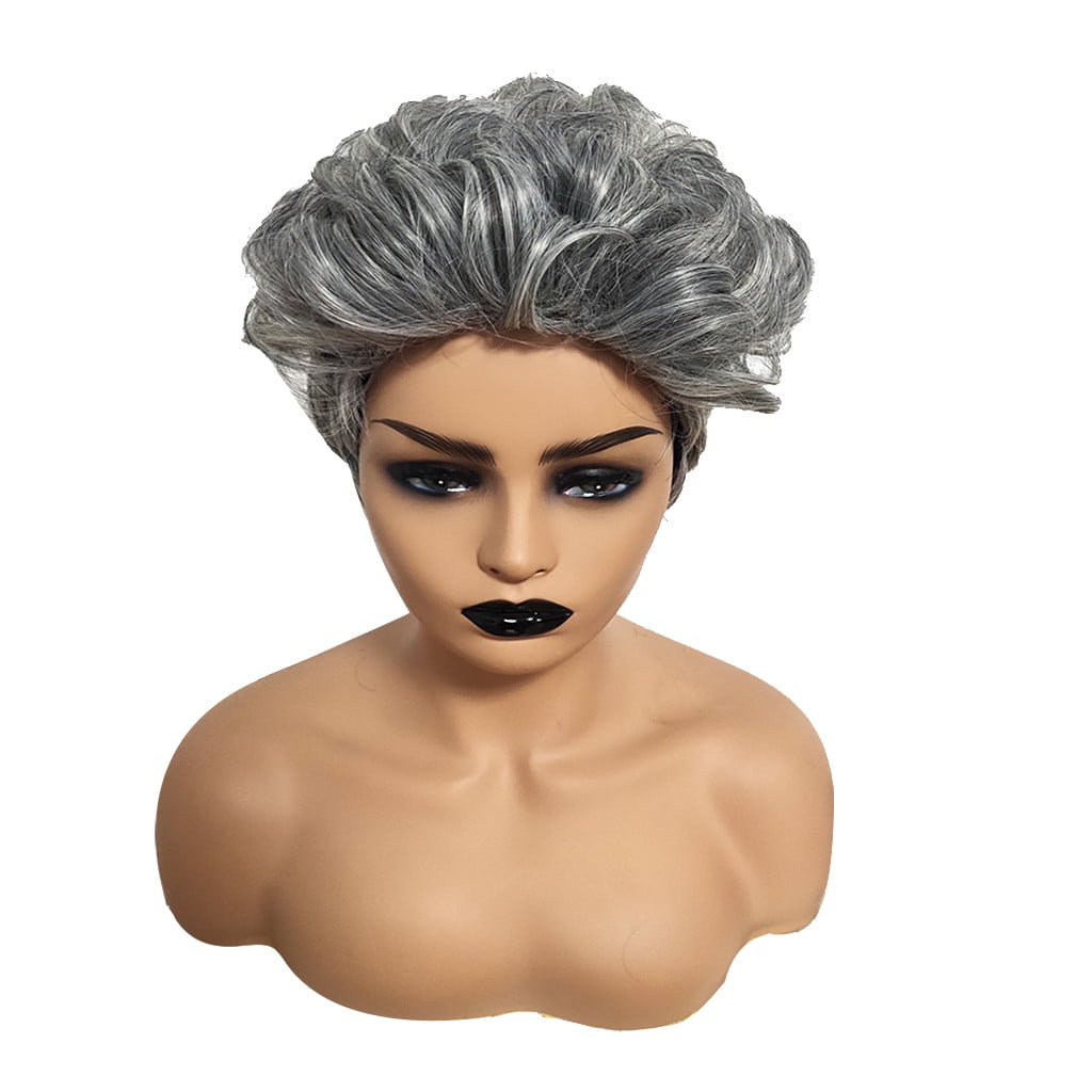 DAPRZIY Brazilian Virgin Hair Full Lace Cap Band Human Hair Wigs For Black Women New Sexy Lady Natural Short Wavy Curly Synthe