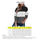 thumbnail image 4 of Sudadera con media cremallera Costura Bloque de color Sólido Elegante Manga larga Ajuste holgado Jersey informal Top Gris XL, 4 of 4