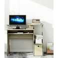 thumbnail image 6 of Computer Desk with Storage, Working Desk with Keyboard Drawer for Bedroom Home Workstation for Writing Working Studying, White, 6 of 7