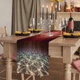 thumbnail image 2 of Table Runners 72 Inches Long Dress Scarves, Red Ocean Waves Farmhouse Kitchen/Dining Table Runner, Coffee Tablerunners, Summer Beach Coastal Abstract 13x72 Inch, 2 of 9