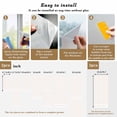 thumbnail image 6 of Farmhouse Beige White Striped Window Privacy Film, Modern Stripes Static Cling UV Sun Blocking Heat Control Window Tint Day and Night, Non-Adhesive One Way Windows Privacy Cover 17.7''x78.7'', 6 of 7