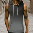 thumbnail image 2 of Mens Tank Top Drawstring Gradient Color Hooded Tank Shirts Casual Loose Muscle Workout Pullover Trendy Clothes, 2 of 5
