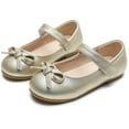 thumbnail image 2 of DADAWEN Girls Mary Jane Shoes Dress Shoes School Uniform Princess Ballerina Flower Shoes 11 Little Kid, 2 of 4