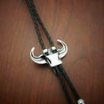 thumbnail image 3 of Relief Ox Head Pendant Bolo Tie for Grooms Wedding Evening Party Necktie, 3 of 11