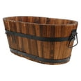 thumbnail image 3 of Wood Planter Pot Barrel Flowerpot Reusable Planter Holder Planter Wooden Planter Pot, 3 of 8