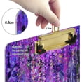 thumbnail image 4 of FMSHPON Spring Purple Flowers Clipboard Hardboard Wood Nursing Clip Board and Pull for Standard A4 Letter 13x9 inches, 4 of 7