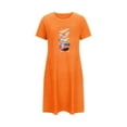 thumbnail image 5 of WJHWSX Nightgowns for Women,Womens Nightgown,Slip-On,Breathable,Printed,Orange,M, 5 of 5