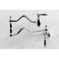 thumbnail image 2 of Kingston Brass KS2101AL Heritage Wall Mount Pot Filler, Polished Chrome, 2 of 5