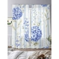 thumbnail image 2 of Hydrangea Striped Sheer Curtains for Living Room Bedroom Vintage Floral Botanical Sheer Curtains 84 Inch Long 2 Panels Set Light Filtering Curtain Window Treatments Drapes for Dining Room, 2 of 6