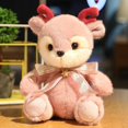 thumbnail image 2 of 2023 Cute / Soft/ Beautiful/ Christmas Deer Plush Toy/ Sitting Bow Christmas Deer/ Children's Birthday Giftgreen23cm Deng Xun unisex, 2 of 2