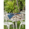 thumbnail image 3 of Outdoor Tablecloths with Umbrella Hole & Zipper, Western Texas Star Retro Round Tablecloths 60 Inch, Country Farmhouse Gray Wood Grain Waterproof Table Cloth, Patio/Pool/Picnic Table Covers, 3 of 8