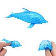 Animal Dolphin Squish Toy Cartoon Soft Fidget Stress Ball Hand Exercise Squishies Squeeze Ball