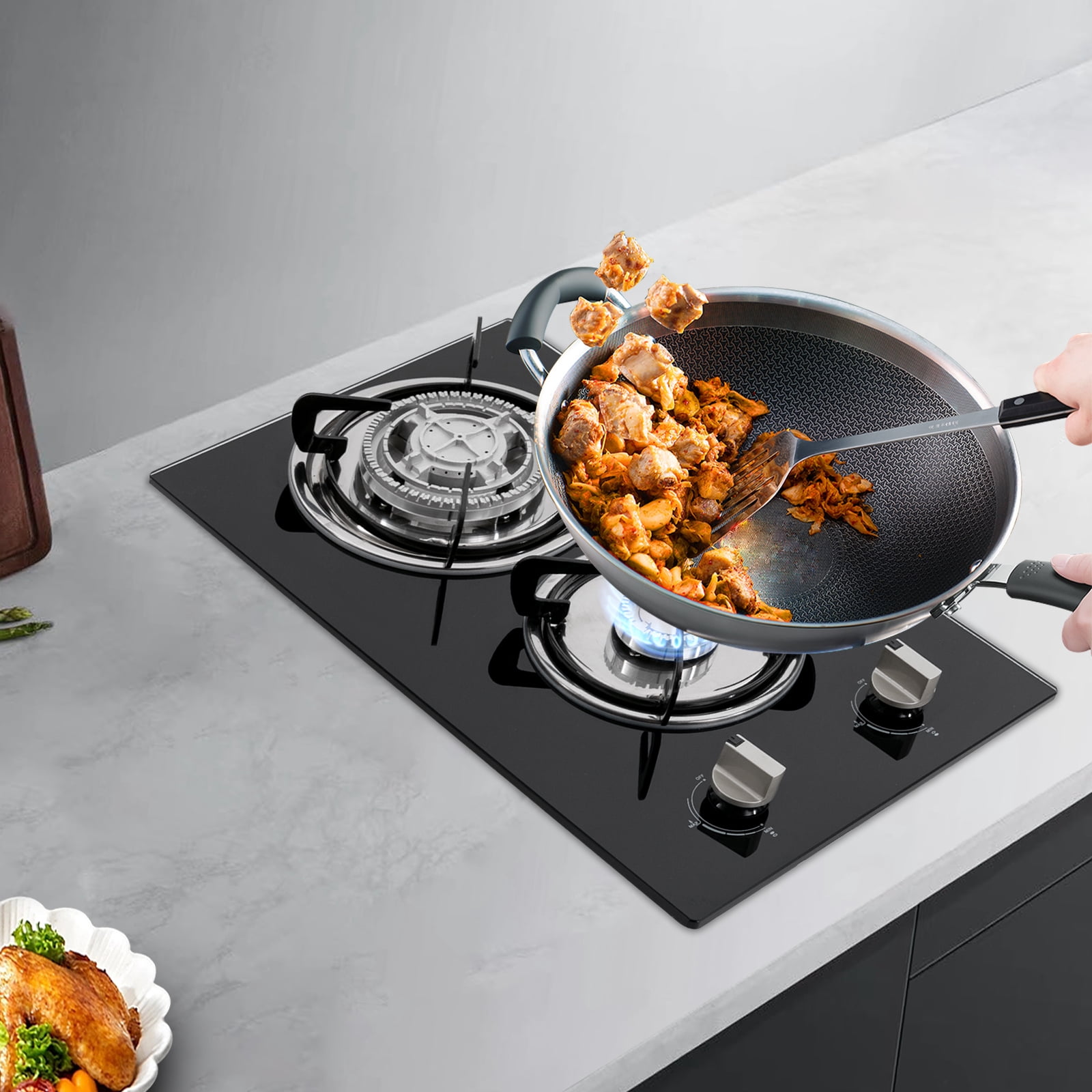 Dwellnix Portable 2-Burner Gas Stove, High Power Output, Adjustable Heat Levels, Perfect for Indoor and Outdoor Cooking