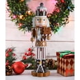 thumbnail image 4 of Ornativity Christmas Candyland Gingerbread Brown Wooden Nutcracker Candy Cane & Gingerbread Cookies, 4 of 7