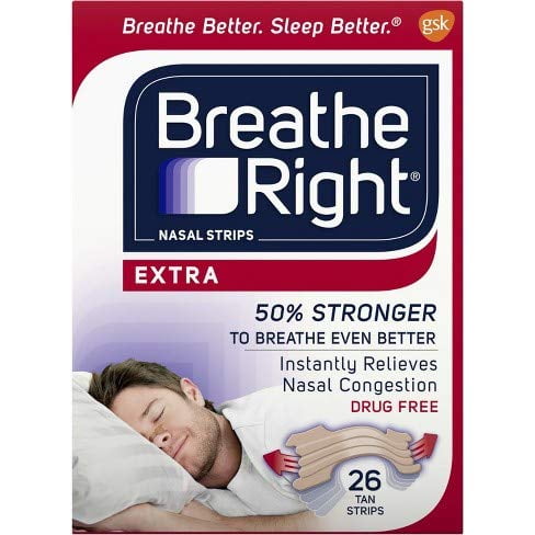Breathe Right Nasal Strips, Extra, 26 Count, Pack of 2