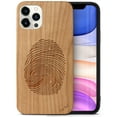 thumbnail image 1 of Case Yard Wooden Case Outside Soft TPU Silicone, Slim Fit Shockproof Wood Protective Phone Cover for Girls Boys Men and Women, Supports Wireless Charging Finger Print Design case for iPhone-11-Pro-Max, 1 of 7
