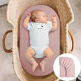 thumbnail image 2 of Baby Bed Sheet Pink A, 1X Baby Bed Sheet, FNGZ Girl Boy Use Plain Weave Sheets Cotton Sheets Standard and Toddler Matt Compatible 52" X 28" 2 Pack Soft Breathable Mattress Sheets Beige and Bo, 2 of 9