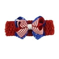 thumbnail image 2 of Taqqpue 4th of July Baby Headband Flower America Flag Headband Newborn Toddlers Boys Girls Bow Hairband Hairclip Kids Patriotic Independence Day Headwear Hairband on Clearance, 2 of 3