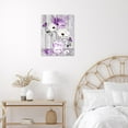 thumbnail image 5 of Farmhouse Teal Floral Canvas Wall Art Blue and White Daisy Flower and Butterfly on Retro Wood Pictures Wall Decor Nature Plant Framed Wall Art for Bathroom Living Room Bedroom,16L X 12W inches, 5 of 7