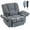 Heather Grey Chenille, variant on Big Man 500 lbs Power Lift Recliner for Big & Tall Elderly Adults 28 Inch Wide Seat, Lay Flat Lift Recliner Chair with Extended Footrest, Heat Massage, USB Type-C, Flip Arm Storage & Cup Holders