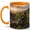 Orange, variant on Forest Regeneration Coffee Mug, Tree Planting After Wildfire Design, 11 oz Ceramic Cup