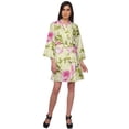 thumbnail image 2 of Moomaya Printed Crossover Robes Bridesmaid Getting Ready Bathrobes For Women, 2 of 5