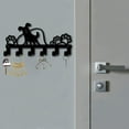 thumbnail image 4 of Dog Themed Key Hook Wall Keychain Hangers with 6 Hooks Metal Black Pet Animal Iron Decor Hanging Organizer Mounted Rack Holder for Home Entryway Front Door Hallway Office 10.6 x 5.1 Inch diy, 4 of 9