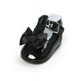 thumbnail image 3 of Newborn Baby Girl Bow Anti-slip Crib Shoes Soft Sole Sneakers Prewalker, 3 of 5