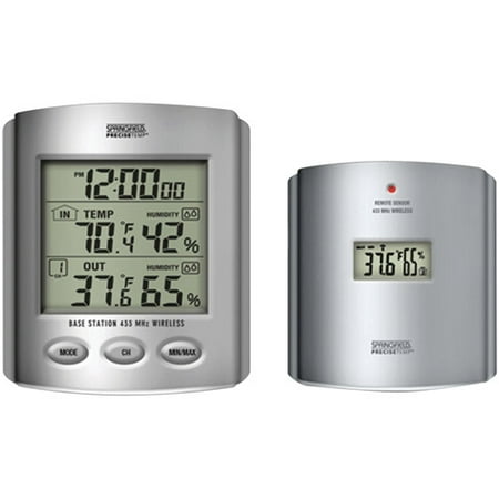 thermometer indoor outdoor wireless clock humidity taylor walmart