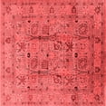 thumbnail image 1 of Ahgly Company Indoor Square Oriental Red Industrial Area Rugs, 8' Square, 1 of 4