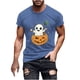 thumbnail image 2 of Blusas y camisas de manga corta y cuello redondo para hombre. Blusas/camisetas de manga corta con cuello redondo y estampado de Halloween para hombre. Blusa para hombre., 2 of 5
