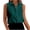 Green, variant on Satin Sleeveless Blouse for Women Notch Lapel Button Front Shirt Casual Office Wear Polished Fitted Top, White XXL