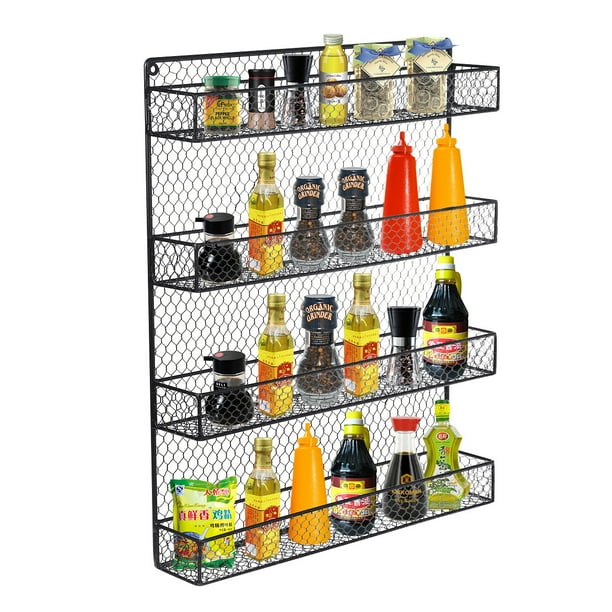 2/4Tier Spice Rack Kitchen Organization and Countertop Storage Spice