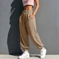 thumbnail image 5 of Khunlpohl Elastic Waist Sweatpants for Womens Drawstring Casual Loose Joggers Pants Plain Trendy Workout Sports Trousers with Pockets, 5 of 9