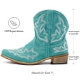 thumbnail image 4 of Ecetana Cowboy Boots for Women Ankle Cowgirl Booties Pointed Toe Embroidery Western Short Boots, 4 of 7