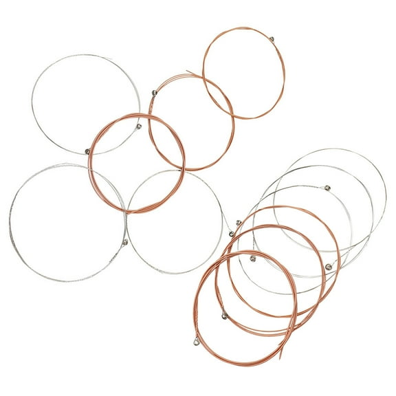 SEWACC 12Pcs Metal Guitar Strings for Acoustic Guitars Assorted Color 1.8x0.04x0.04in