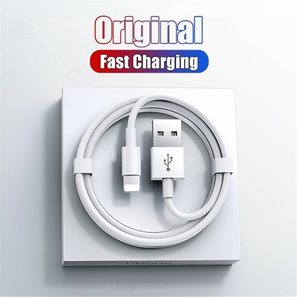 Cable de iluminación Original a USB de 3m, 2m, 1m para iPhone 14 8 7 6S Plus 13 12 mini 11 Pro XS Max XR X SE, Cable de datos USB de carga rápida Dengxun unisex
